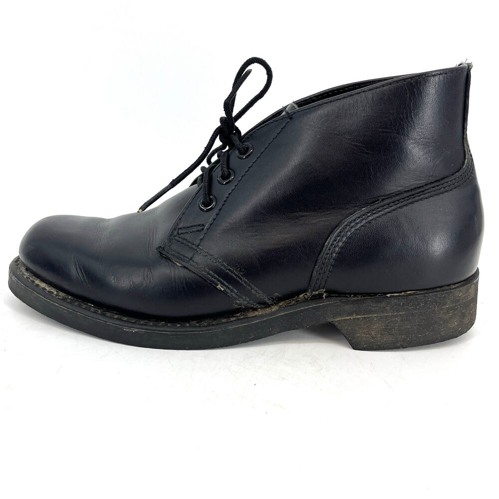 Biltrite Men's Steel Toe EH Chukka Work Leather Black Ankle Boots Sz 5.5W‎